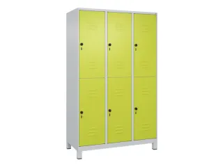 dubbeldekse locker,HxBxD 1950x1200x500mm,3x2vak.,vak B 400mm - 1