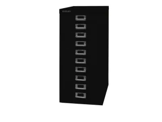 kantoor-ladekast HxBxD 590x278x380mm 10 laden romp + front zwart staal - 2