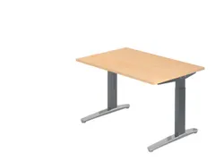 In hoogte verstelbaar bureau,HxBxD 680-850x1200x800mm,blad esdoorn