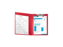 Klemplaat/klep gecoa t papier A4 rood