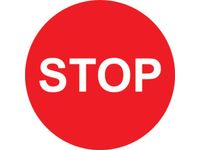 Vloermarkering Symbool: Stop Ø 430Mm Zelfklevend