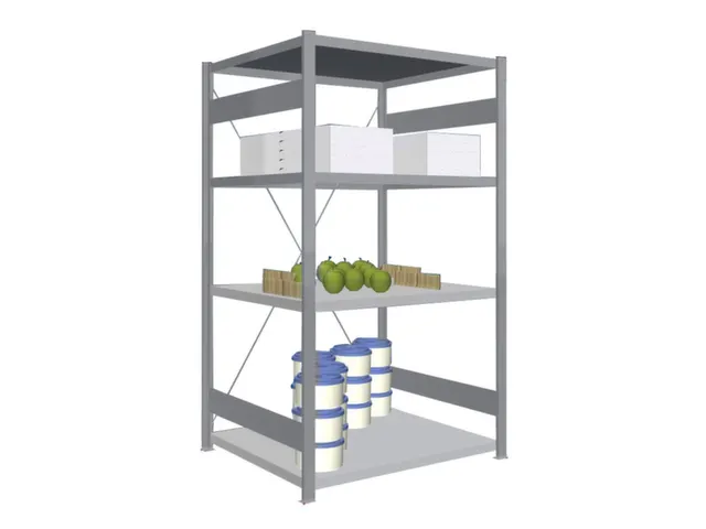 Rvs Inhaakstelling Basis 1750x1060x835mm 4legborden Vaklast 200kg