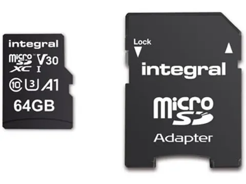 Geheugenkaart Microsdxc V30, 64 Gb