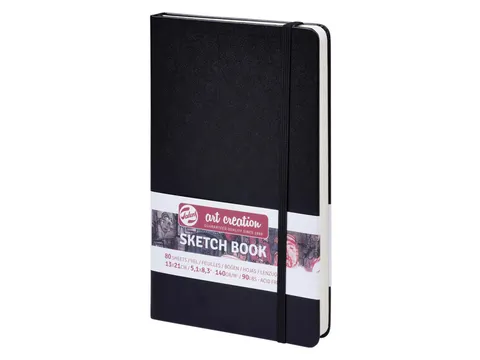 Schetsboek Talens Art Creation zwart 13x21cm 140gr 80vel