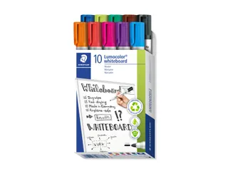 Whiteboardmarker Staedtler Lumocolor 351 set à 10 stuks assorti - 1