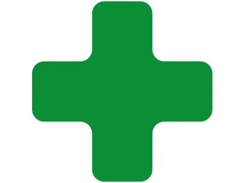 plaksymbool,plus,markering HxB 150x150mm,PVC,groen