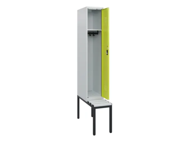 locker met bank,HxBxD 1950x300x815mm,1vak,vak B 300mm,cilinderslot