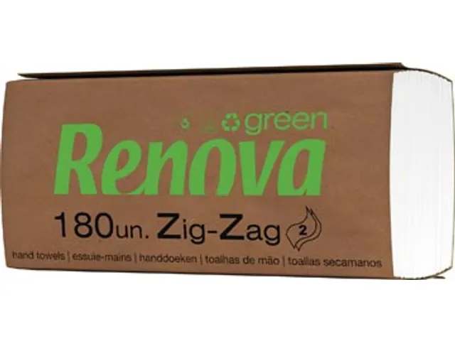 Renovagreen Papieren Handdoeken Z-Vouw 2 Laags 22x21cm