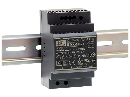 Voeding - 1 Uitgang - 60 W - Din-Railmontage - 24 V 2.5 A - Voor Indus
