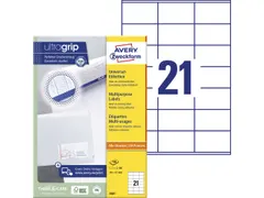 etiket Avery ILK 70x41mm 100 vel 21 etiketten per vel wit