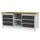 werkbank,m. achterwand,HxBxD 859x2000x750mm,multiplexblad
