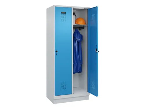 locker,HxBxD 1950x800x500mm,2vak,vak B 400mm,draaigrendel,sokkel