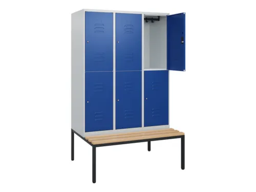 Dubbeldekse dekenkist,HxBxD 1950x1200x815mm,3x2vak.,vak B 400mm