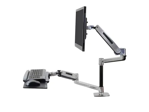 WorkFit-LX Zit Sta Bureau systeem Geborsteld Aluminium