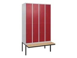 Dubbeldekse dekenkist,HxBxD 2120x1200x815mm,4x2vak.,vak B 300mm
