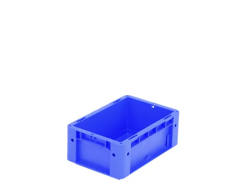 Euronorm Stapelkrat Pp Hxlxb 120X300X200Mm Wanden/bodem Gesloten Blauw
