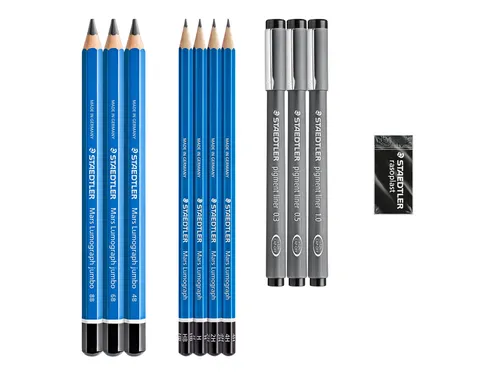 Potlood Staedtler Lumograph 100 Design Journey schetsset 12-delig