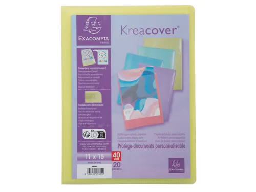 Showalbum 20 tassen 11x15cm in polypropyleen Kreacover Pastel Assorti