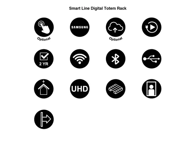 Digitale Smart Line Totem Rack Zwart 43 inch Samsung scherm Touchfolie