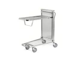 Kopwandwagen,Draagverm. 300Kg,2Etage(S),Staaletage,Zilverkleurig