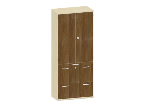 kantoorkast,HxBxD 1920x800x430mm,decor romp esdoorn,decor front noten