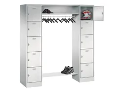 personeelsgarderobe draaigr. 1950x1700x500mm 2x5 vakken 400mm RAL7035
