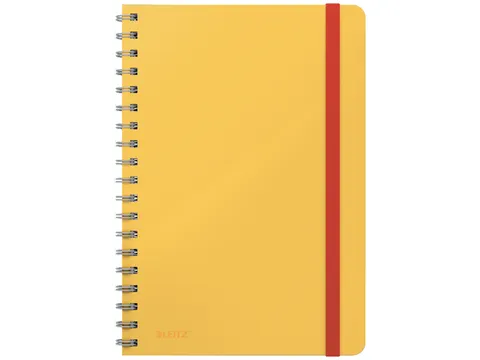 Notitieboek Leitz Cosy B5 lijn spiraal geel