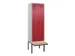locker met bank,voor scheiding van kleding,HxBxD 2120x600x815mm,2vak