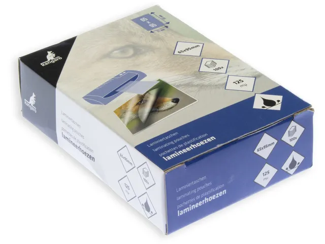 Pochette de plastification Kangaro 65x95mm 125 micron 100 flles