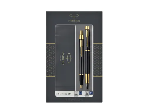 Balpen en vulpen Parker IM black GT medium 2 stuks