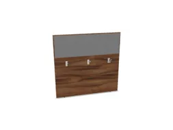 baliepaneel bureau aanbouw achter NP-tiepolo nut BN8078-grijs 1200mm