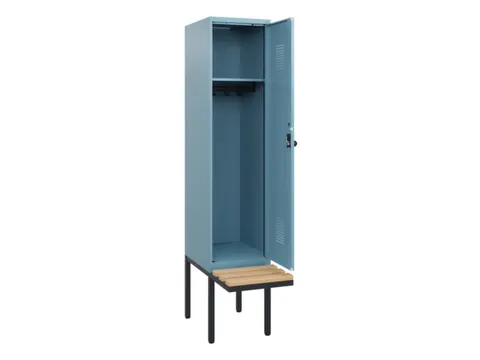 locker met bank,HxBxD 1950x400x815mm,1vak,vak B 400mm,draaigrendel
