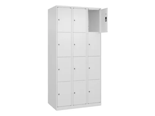 lockerkast,HxBxD 1850x900x500mm,3x4vakken,vak B 300mm,cil.-slot