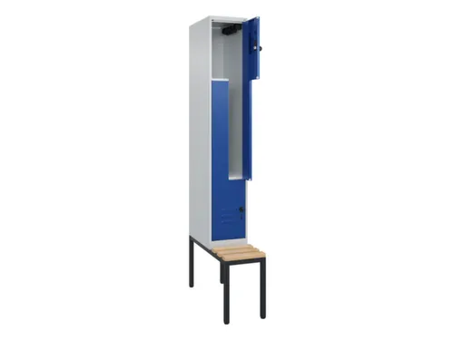 Z-garderobekast,HxBxD 2120x300x815mm,2vak,vak B 300mm,draaigrendel