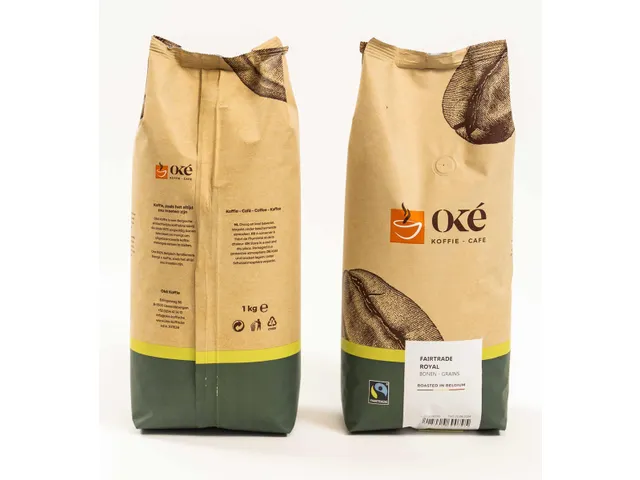 OKE Koffie Koffiebonen Fairtrade Royal zak van 1 kg