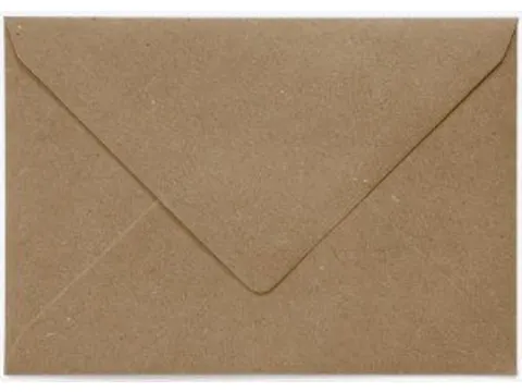 Envelop Papicolor EA5 156x220mm recycled kraft bruin pak à 6 stuks