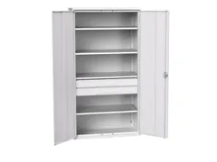 universele kast,HxBxD 2000x1050x550mm,4xStalen bodem,2lade(n)