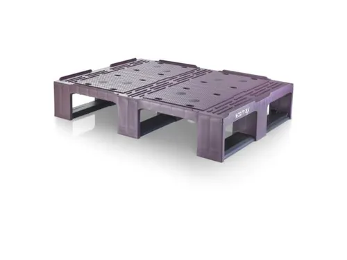 Halve Pallet Hdpe 160x800 600mm Draagverm. 2000kg Rood/Zwart