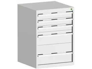 ladekast HxBxD 900x650x525mm 5laden romp RAL7035 front RAL7035 - 1