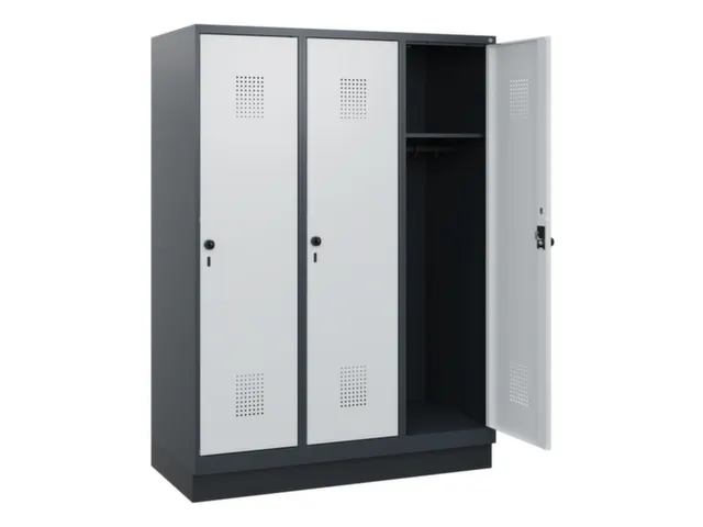 schoollocker,HxBxD 1630x1200x500mm,3vak,vak B 400mm,draaigrendel