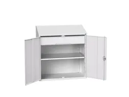 lessenaarkast 1130x1050x550mm legbord en lade RAL7035