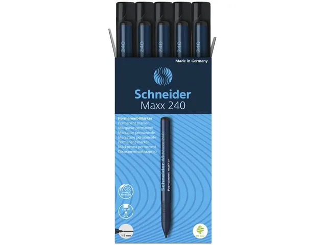Permanent marker Schneider Maxx 240 rond 1-2mm zwart