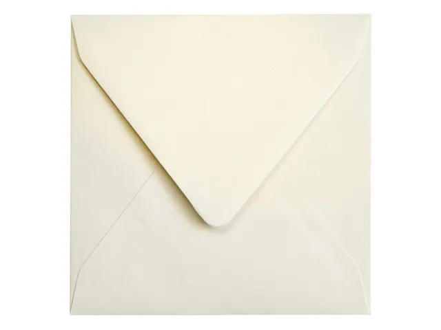 Envelop Papicolor 140x140mm Ivoor gegomd pak à 6 stuks