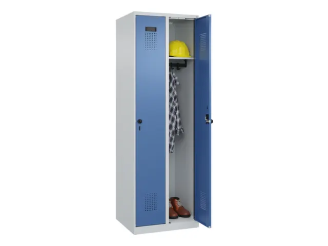 locker,HxBxD 1850x600x500mm,2vak,vak B 300mm,draaigrendel