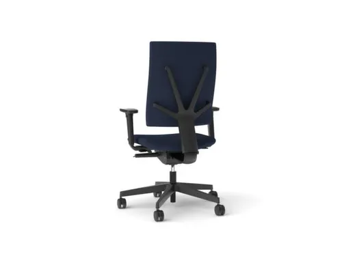 Bureaustoel Donkerblauw Frame Zwart Synchroonmechanisme Met Armleuning