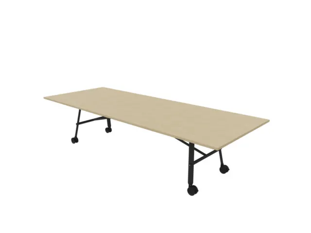 klaptafel,HxBxD 750x3200x1200mm,hoekig,4voeten donkergrijs,ovale buis