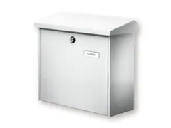 muurbrievenbus,staal,wit,HxBxD 340x380x148mm,inworp boven,uitname voor