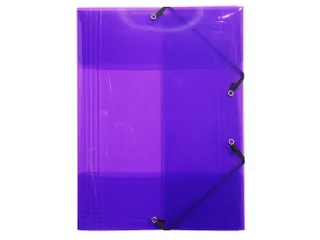 Elastomap 3 kleppen polypropyleen 5/10de Crystal Colours A4 Assorti - 6