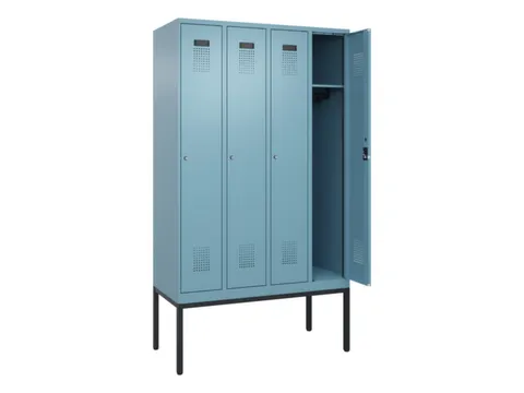 locker,HxBxD 2120x1200x500mm,4vak,vak B 300mm,cil.-slot,voetonderstel