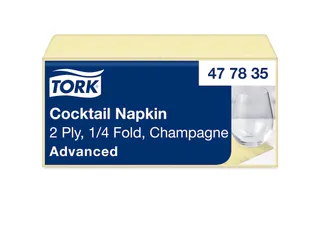 Tork 477835 Cocktailservet Advanced Champagne 24x24cm 2-laags - 1